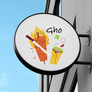 round light box sign, energy-efficient business sign