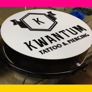 Shop front light box sign