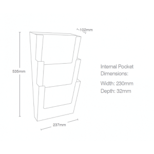 Best 3 tier a4 portrait brochure holder