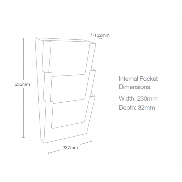 Best 3 tier a4 portrait brochure holder