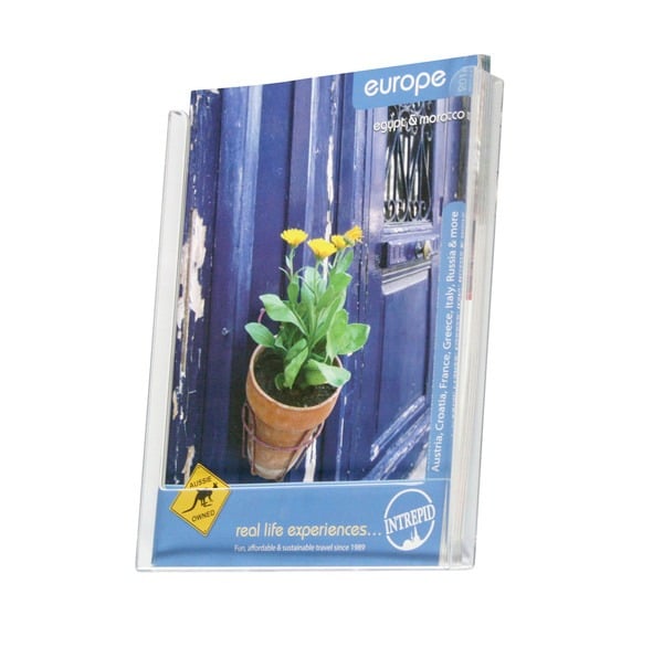 A4 Flat Back Wall Brochure Holder