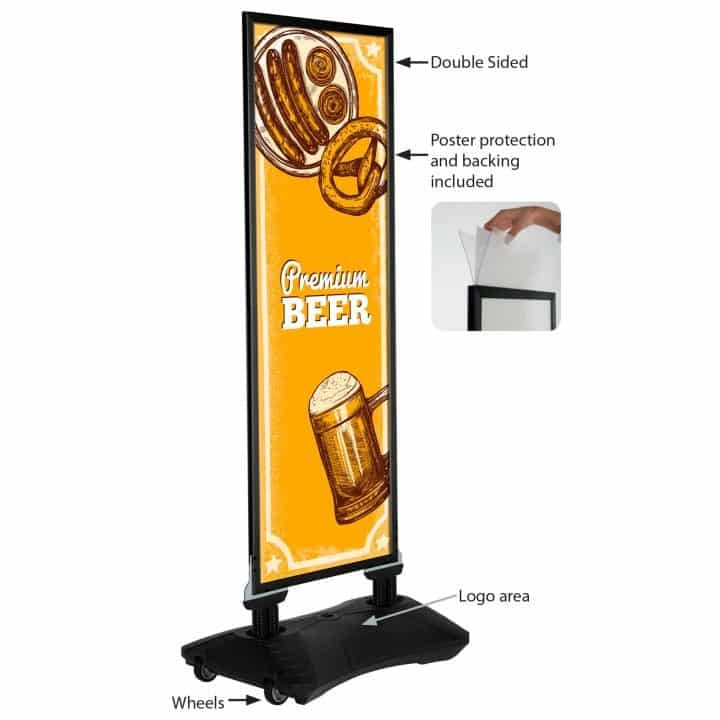 WindPro Slim Tall Pavement Sign
