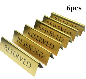 Restaurant Reserved Sign