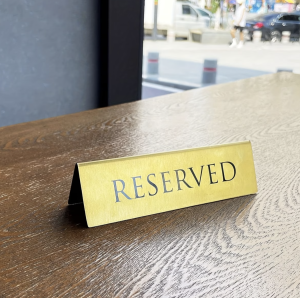 Reserved Table Sign