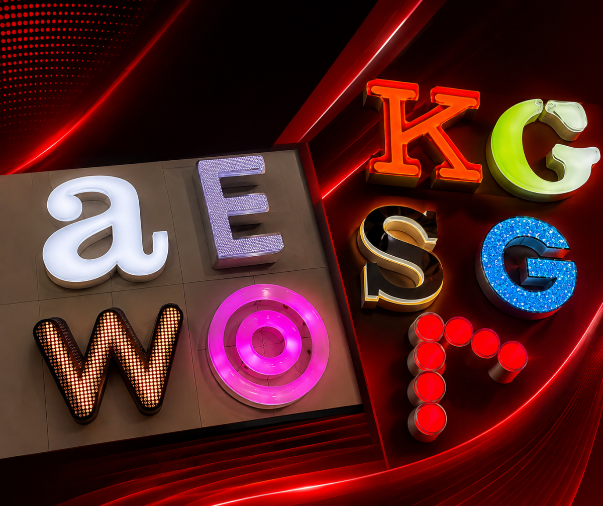 🔥 3D ILLUMINATED LETTERS size 600 MM