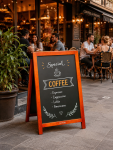 Large outdoor wood blackboard size 600 mm x 900 mm
