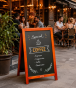 Large outdoor wood blackboard size 600 mm x 900 mm
