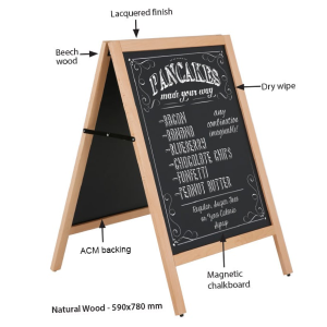Outdoor Wood Blackboard SIZE 590 MM X 780 MM - Image 2