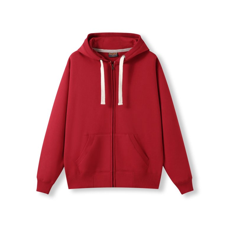 Mens Brushed Heavy Zip Fleece Hoodie