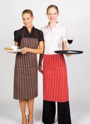 Wholesale hospitality aprons Australia | Stripe Apron - Full Bib - Image 2