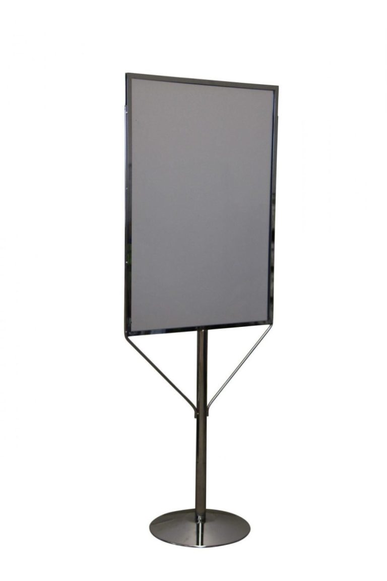 Rite Entrance Poster Stand | Heavy Duty Chrome Display Sign