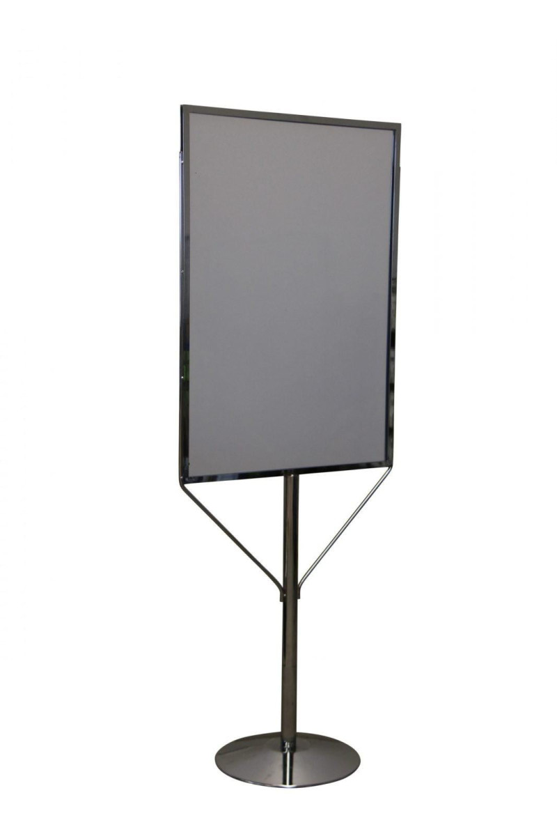 Rite Entrance Poster Stand | Heavy Duty Chrome Display Sign Rite Entrance Poster Stand | Heavy Duty Chrome Display Sign