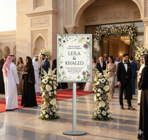 Wedding signage Australia- A1 Convex Box Showboard + Printing your Design And FREE Design