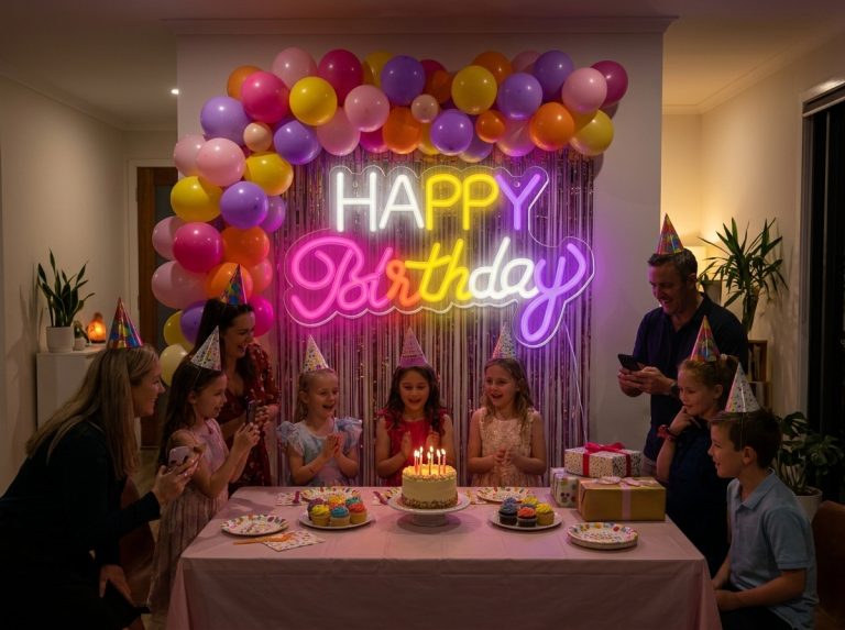 Happy Birthday Neon Sign